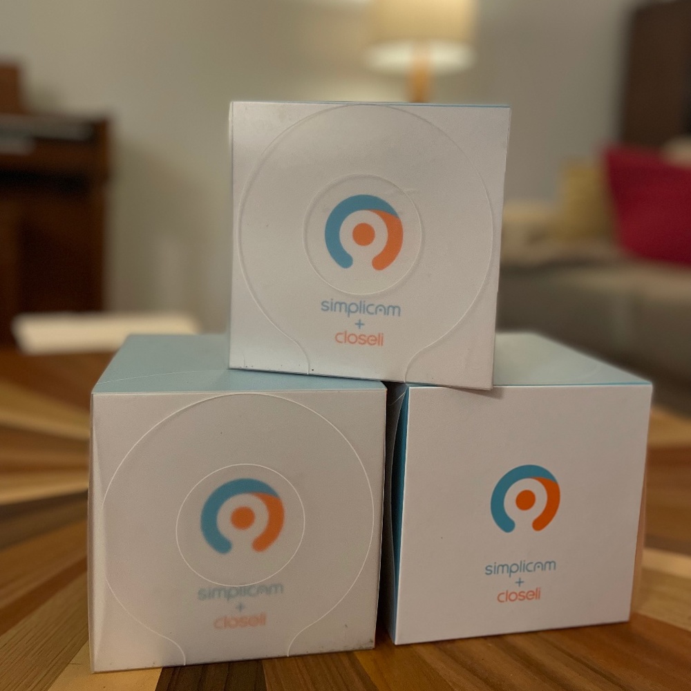 3 SimpliCams + Powered By Closeli Indoor HD Wi-Fi Security Cameras Retail: $450